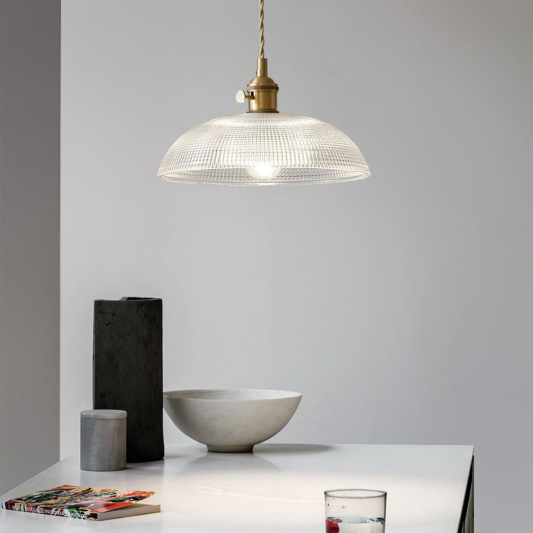 Ribbed Spiral Pendant Light - Vakkerlight