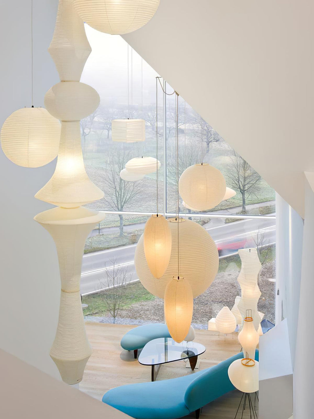 Washi Paper E Pendant Light - Vakkerlight