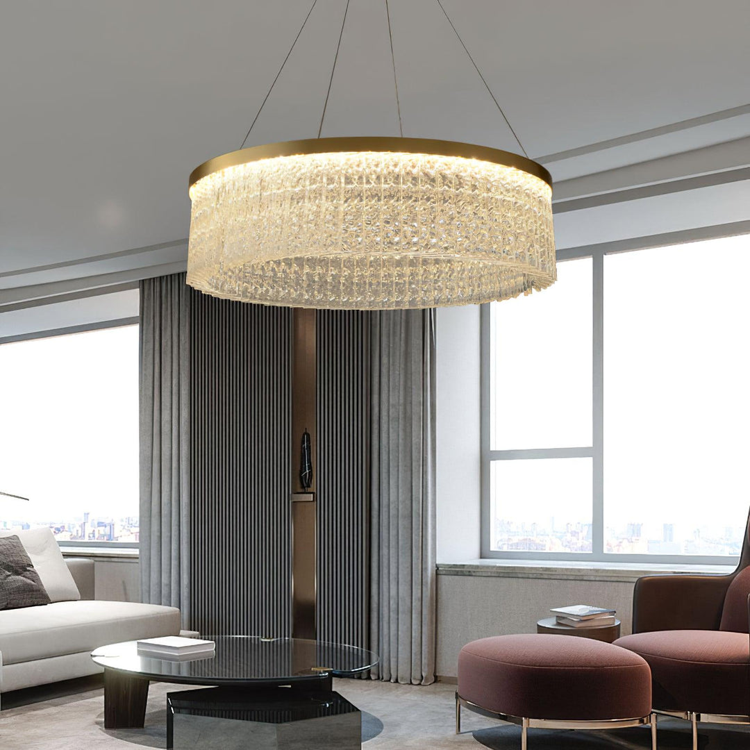 Round Halo Crystal Chandelier - Vakkerlight