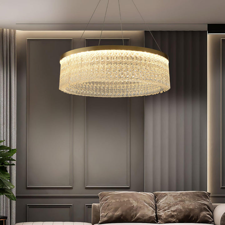 Round Halo Crystal Chandelier - Vakkerlight