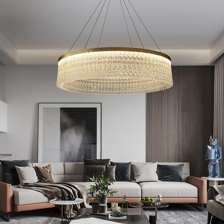 Round Halo Crystal Chandelier - Vakkerlight