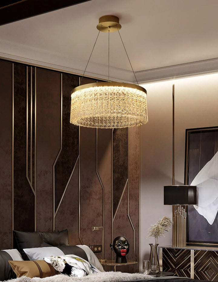 Round Halo Crystal Chandelier - Vakkerlight