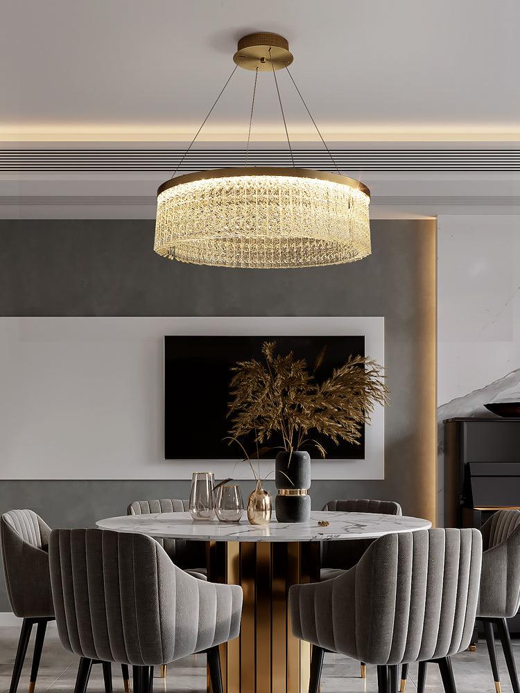 Round Halo Crystal Chandelier - Vakkerlight