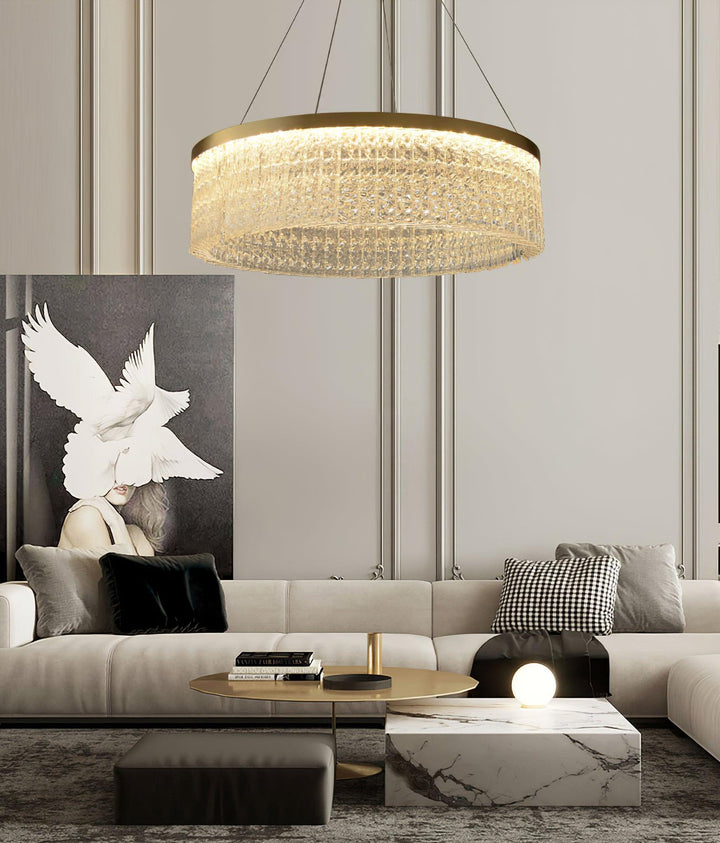 Round Halo Crystal Chandelier - Vakkerlight