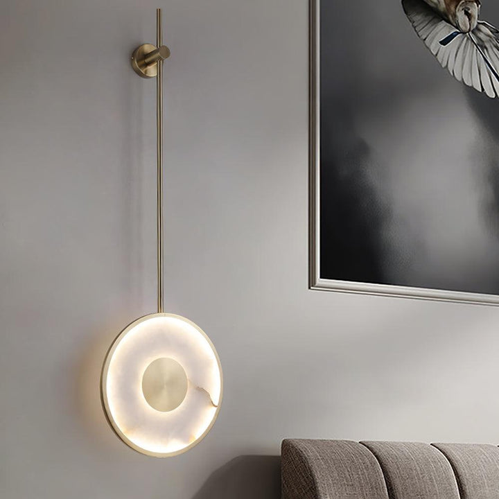 Round Alabaster Wall Lamp - Vakkerlight