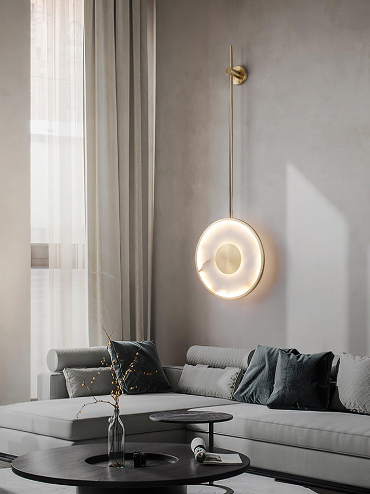 Round Alabaster Wall Lamp - Vakkerlight