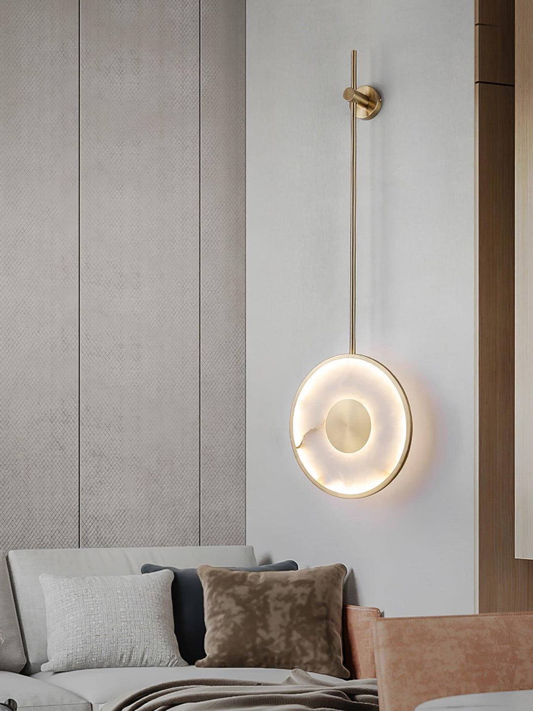 Round Alabaster Wall Lamp - Vakkerlight