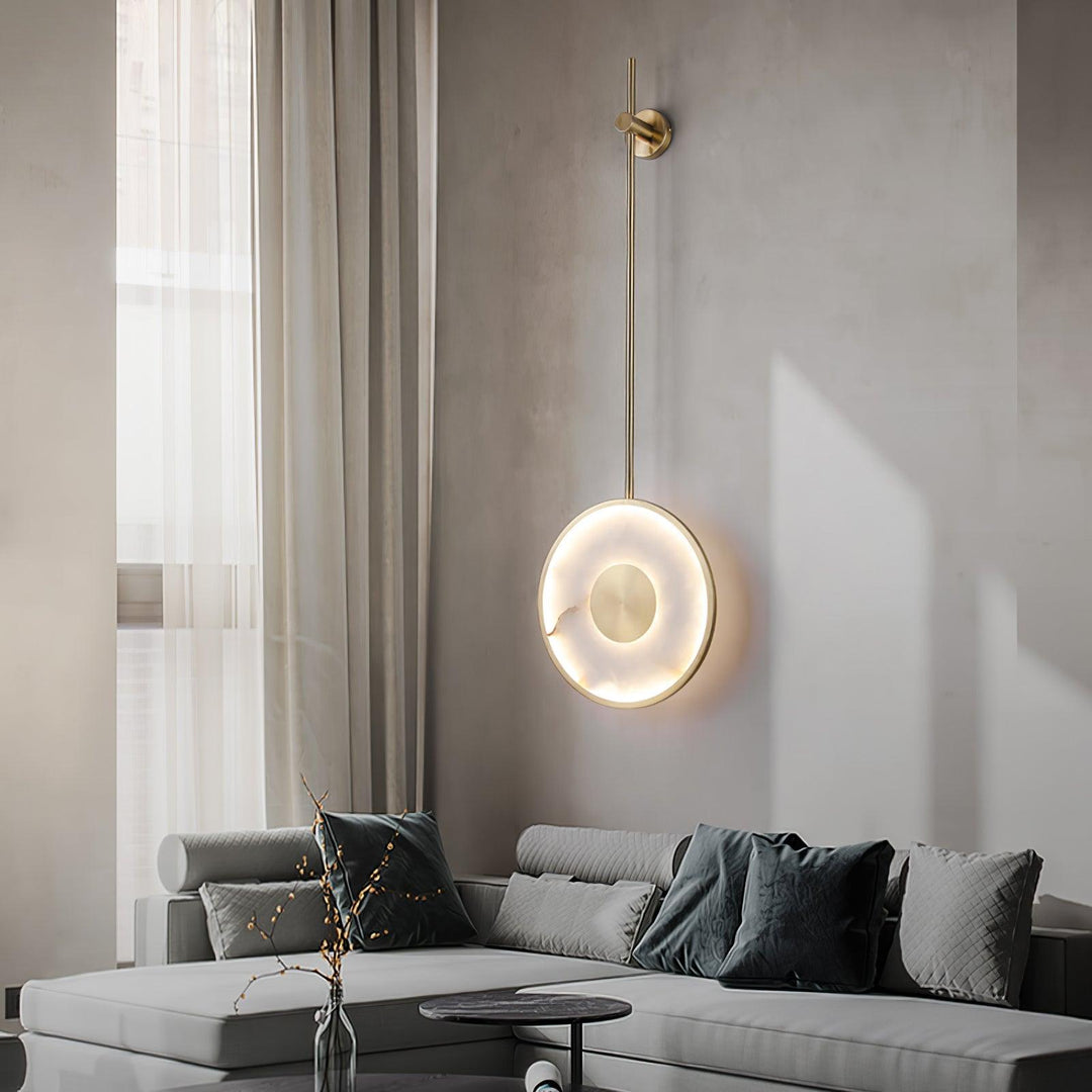 Round Alabaster Wall Lamp - Vakkerlight