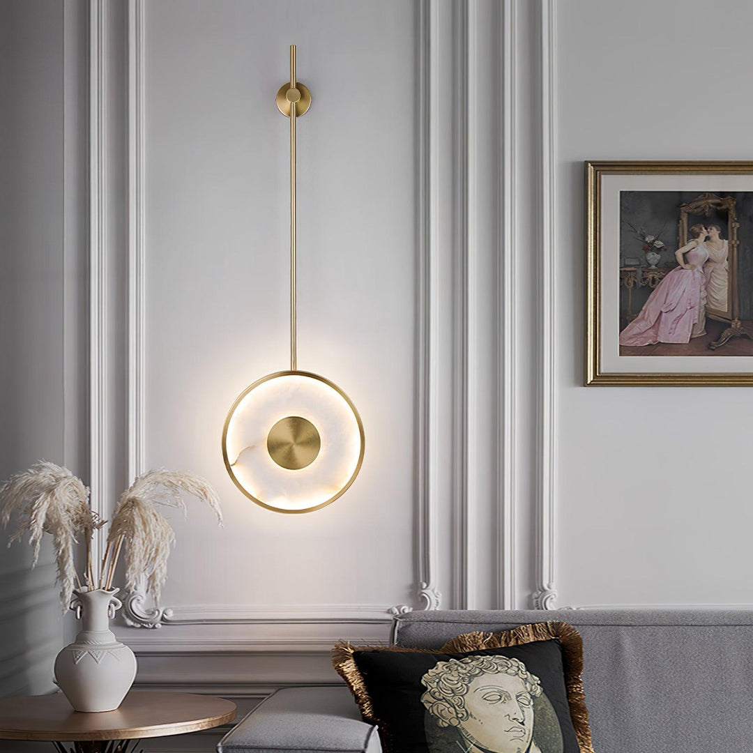 Round Alabaster Wall Lamp - Vakkerlight