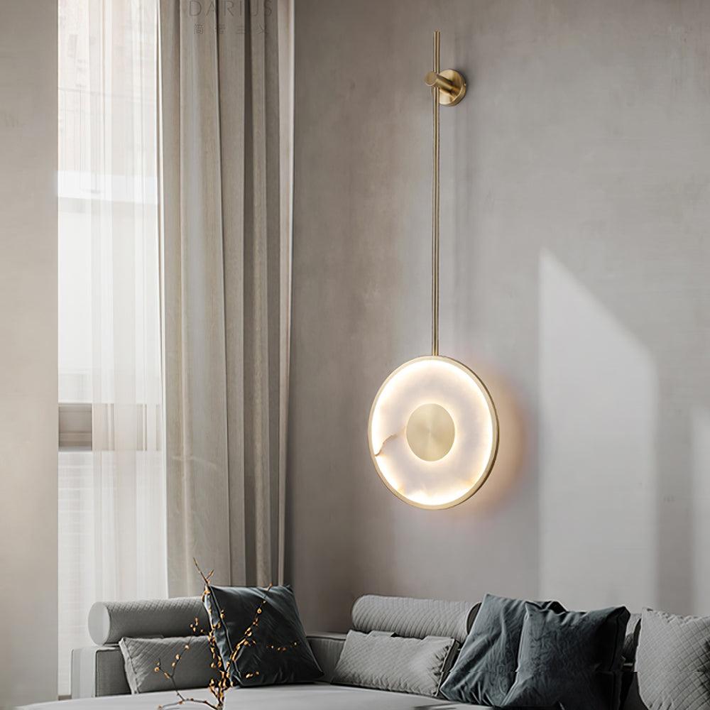 Round Alabaster Wall Lamp - Vakkerlight