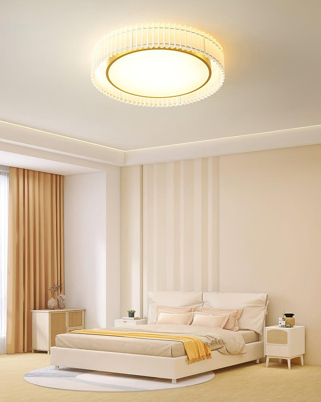 Round Pleated Ceiling Lamp - Vakkerlight