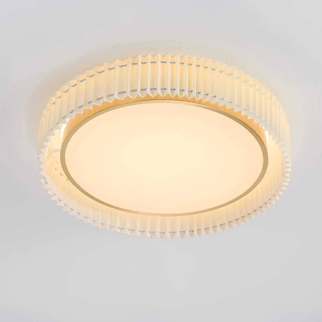 Round Pleated Ceiling Lamp - Vakkerlight