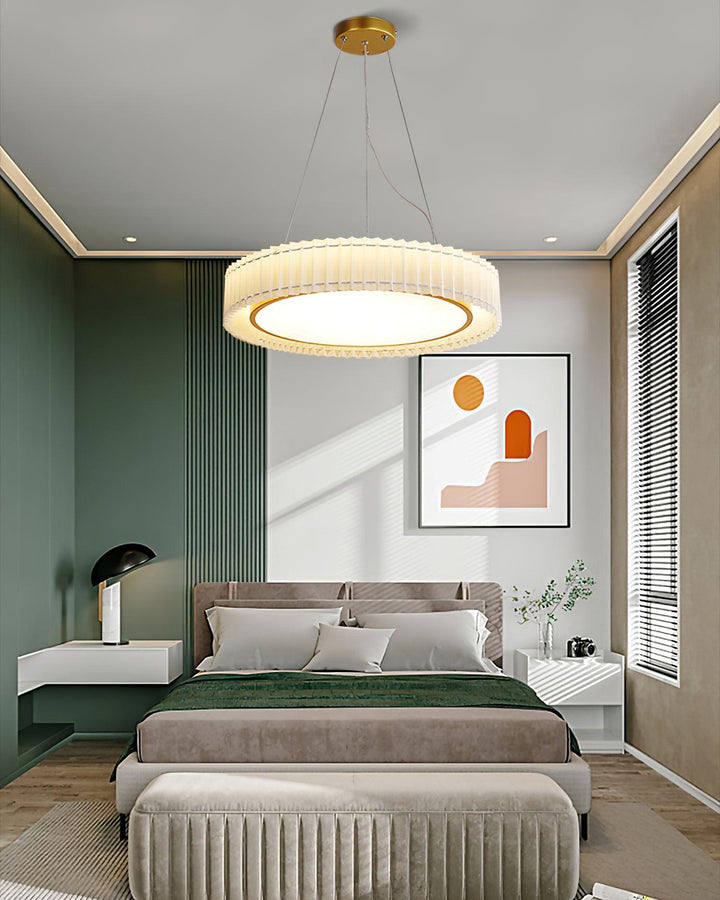 Round Pleated Pendant Lamp - Vakkerlight