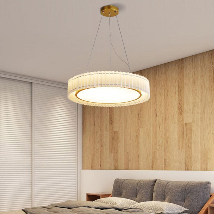 Round Pleated Pendant Lamp - Vakkerlight