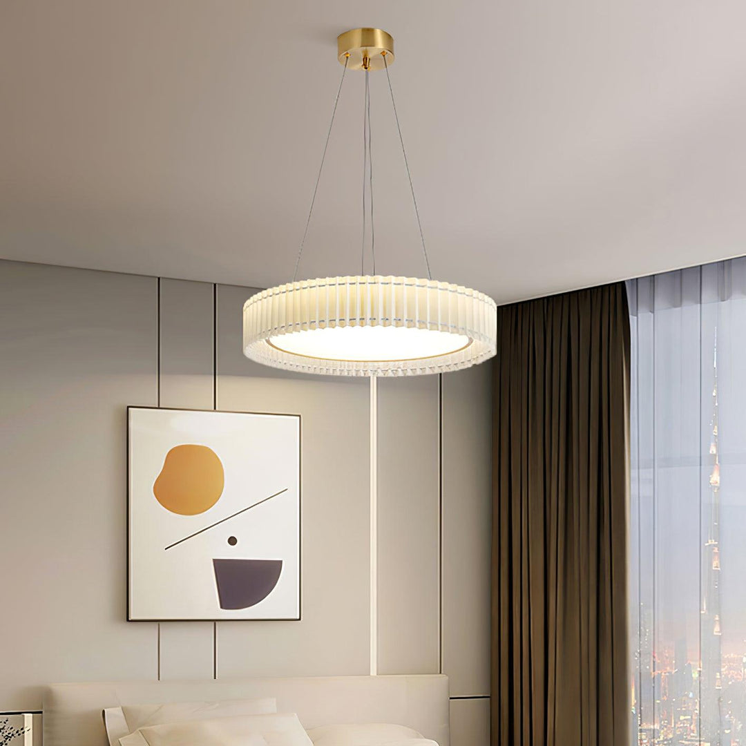 Round Pleated Pendant Lamp - Vakkerlight