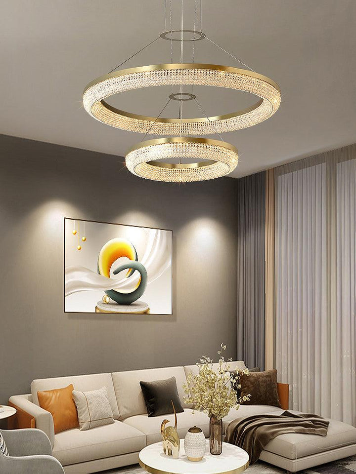 Round Ring Crystal Chandeliers - Vakkerlight