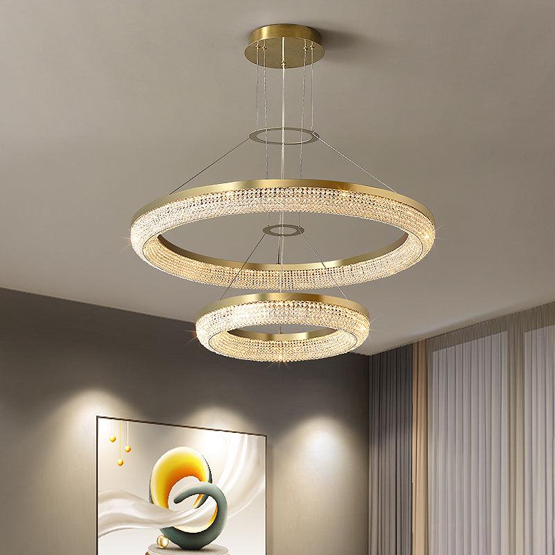 Round Ring Crystal Chandeliers - Vakkerlight