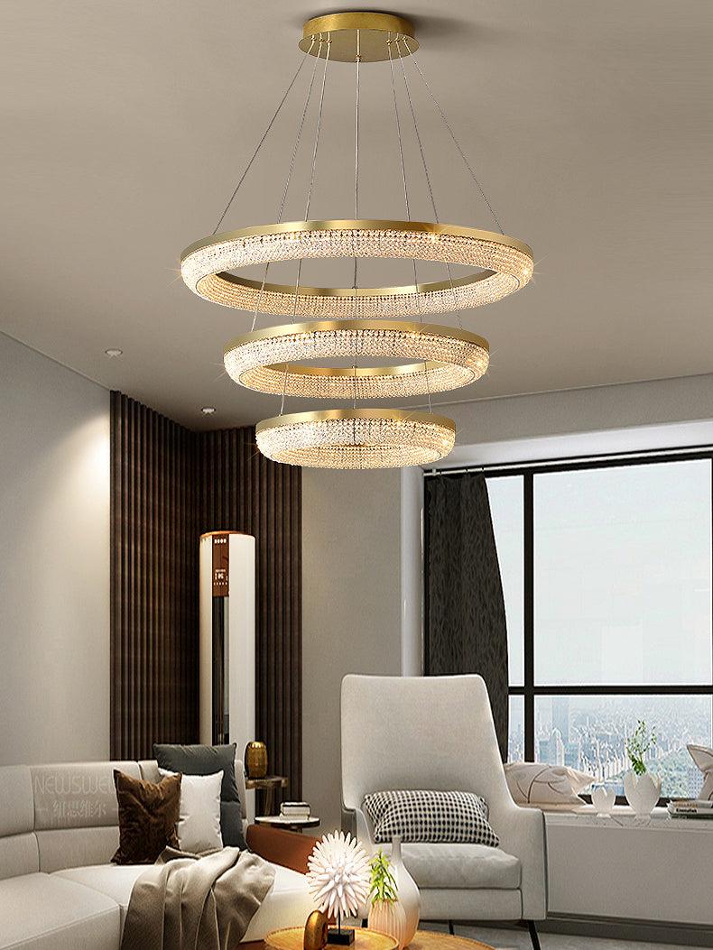 Round Ring Crystal Chandeliers - Vakkerlight