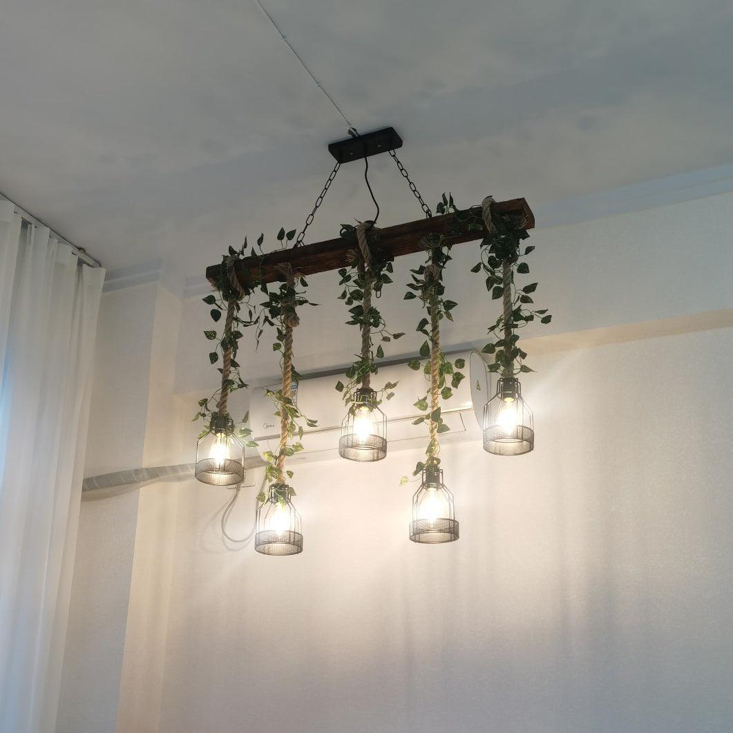 Rustic Wooden Chandelier - Vakkerlight