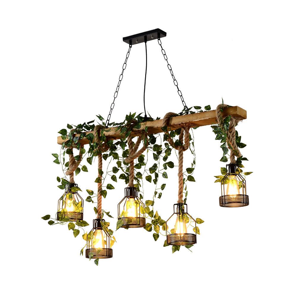 Rustic Wooden Chandelier - Vakkerlight