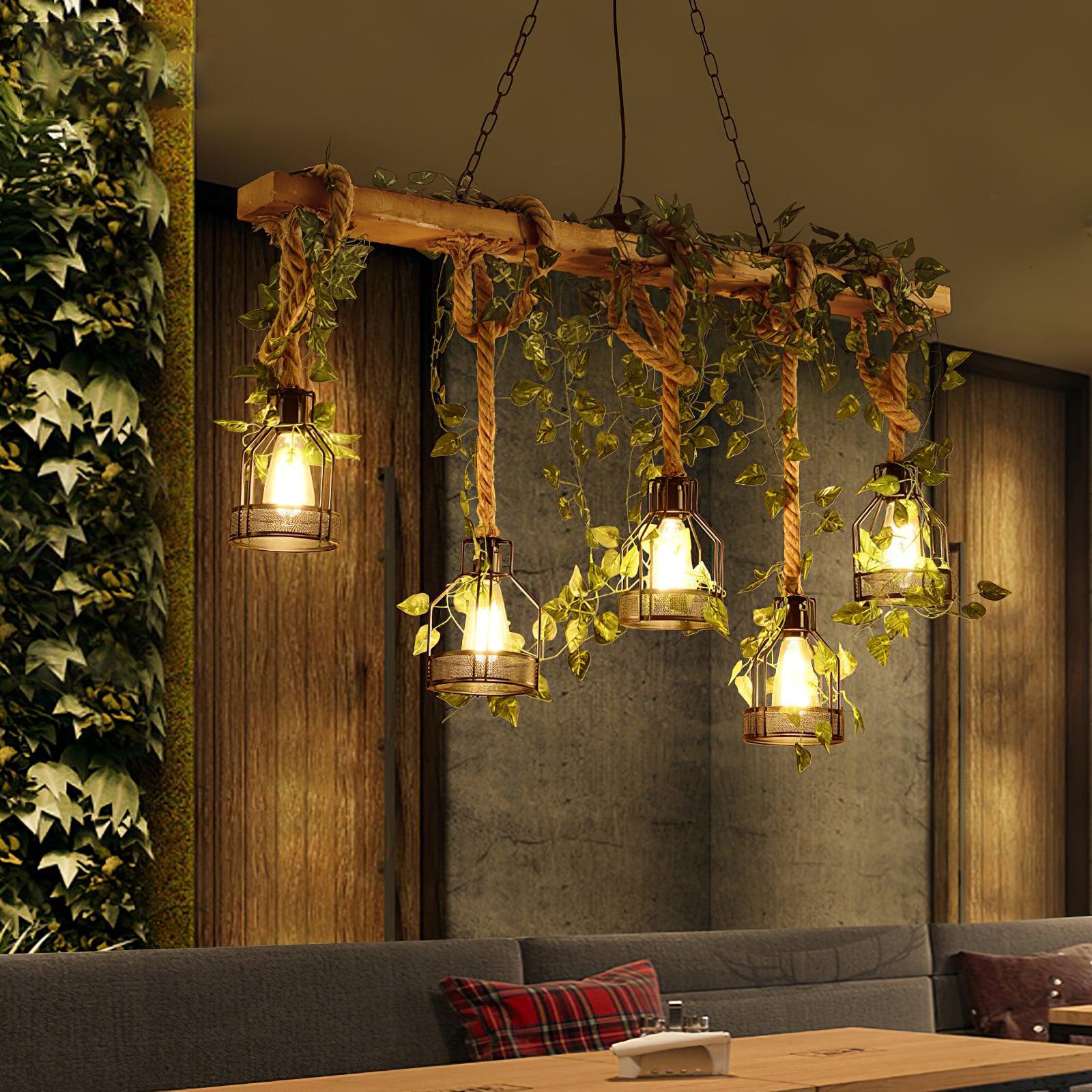 Rustic Wooden Chandelier – Vakkerlight