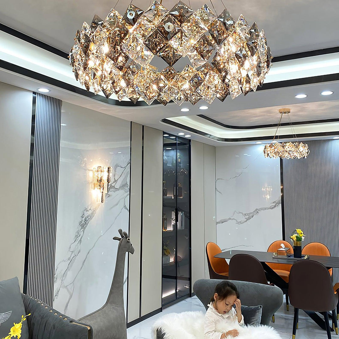 Scale Crystal Round Chandelier - Vakkerlight