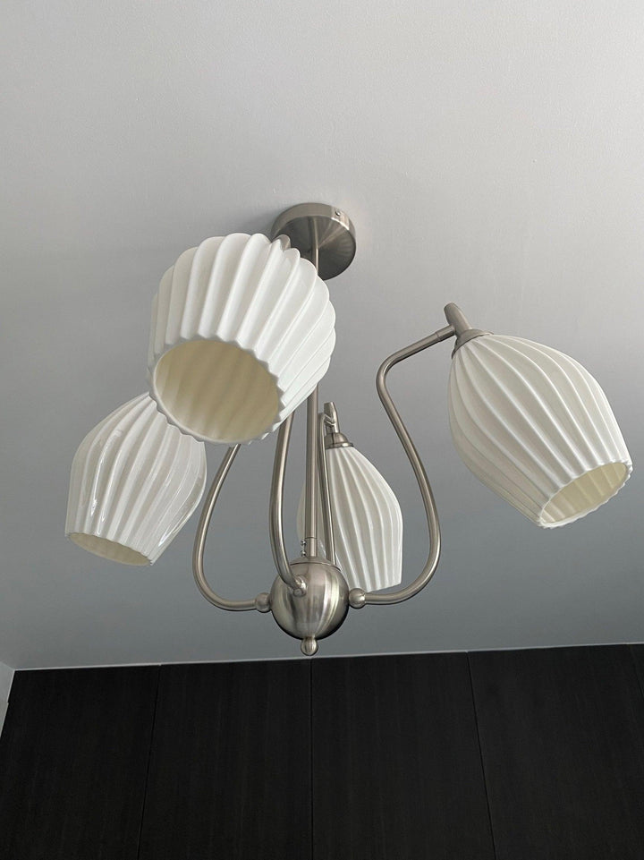 Ceramic Ribbed Chandelier - Vakkerlight