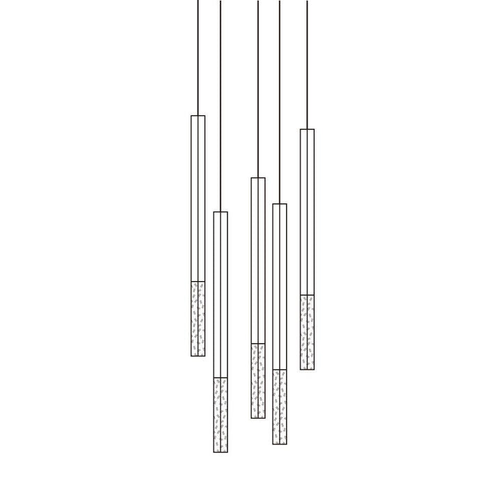 Shine Vertical Plumage Suspension - Vakkerlight