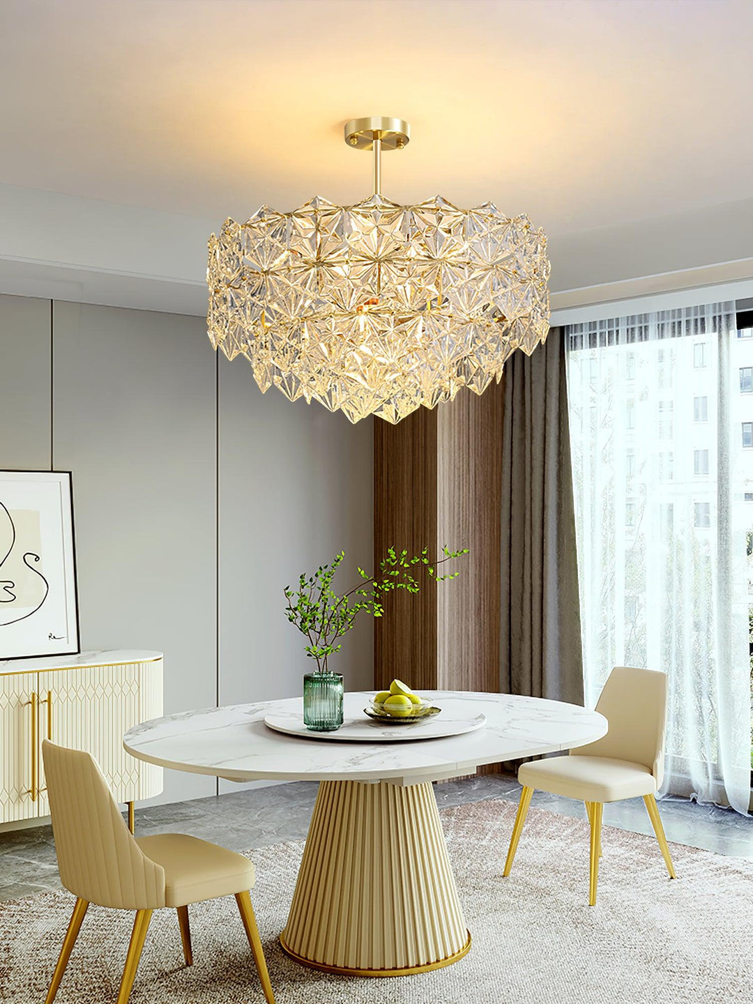 Snowflake Glass Chandelier - Vakkerlight