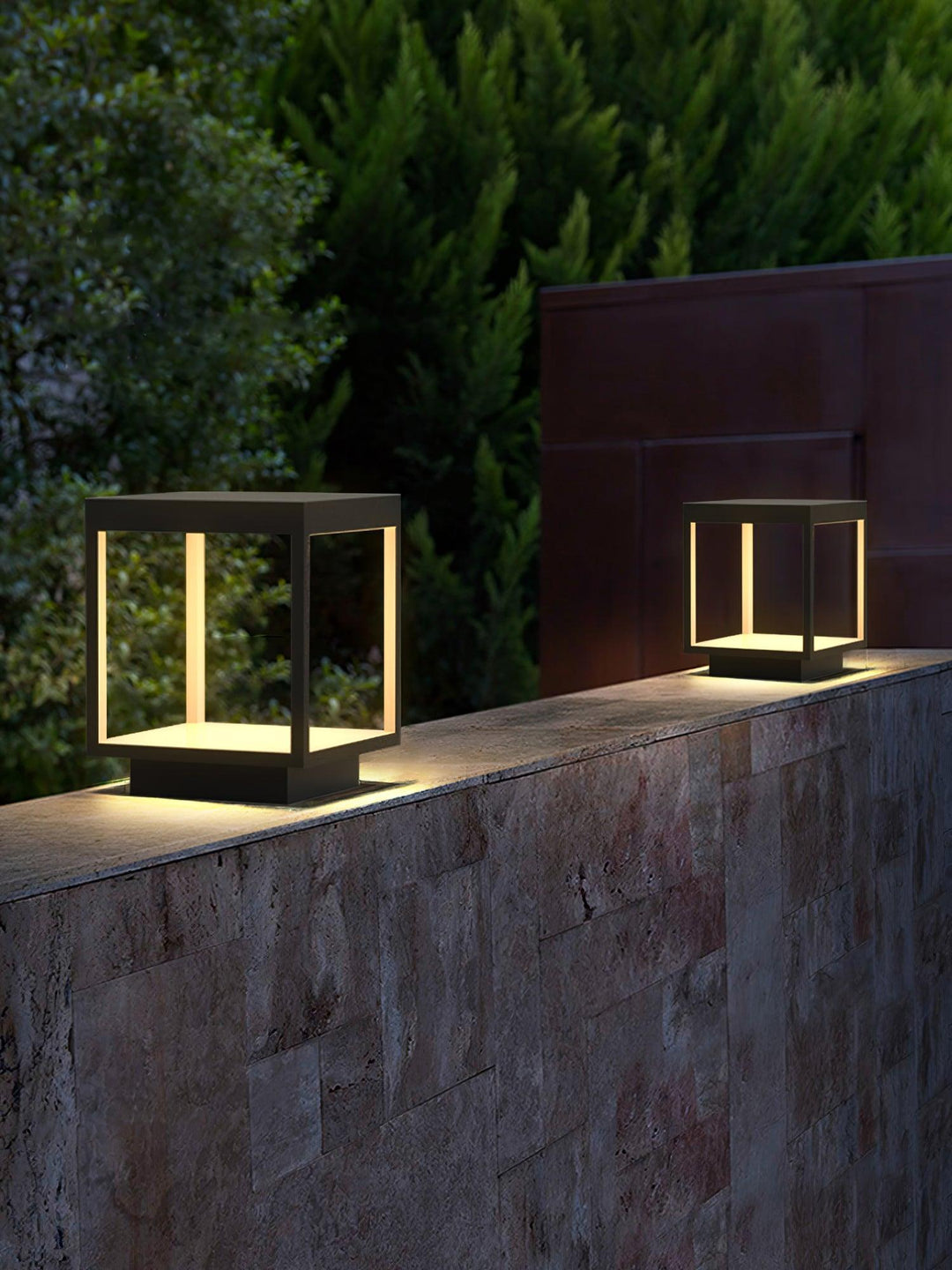 Square Frame Fence Post Garden Light - Vakkerlight