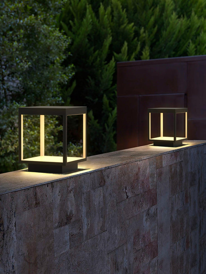 Square Frame Fence Post Garden Light - Vakkerlight