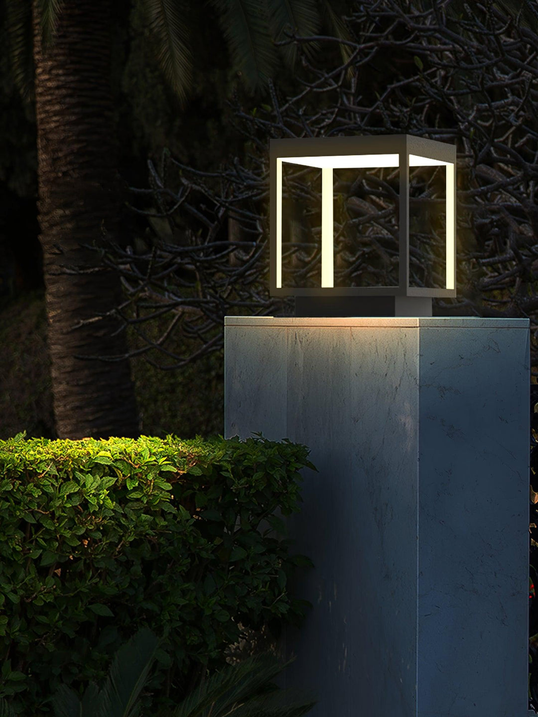 Square Frame Fence Post Garden Light - Vakkerlight