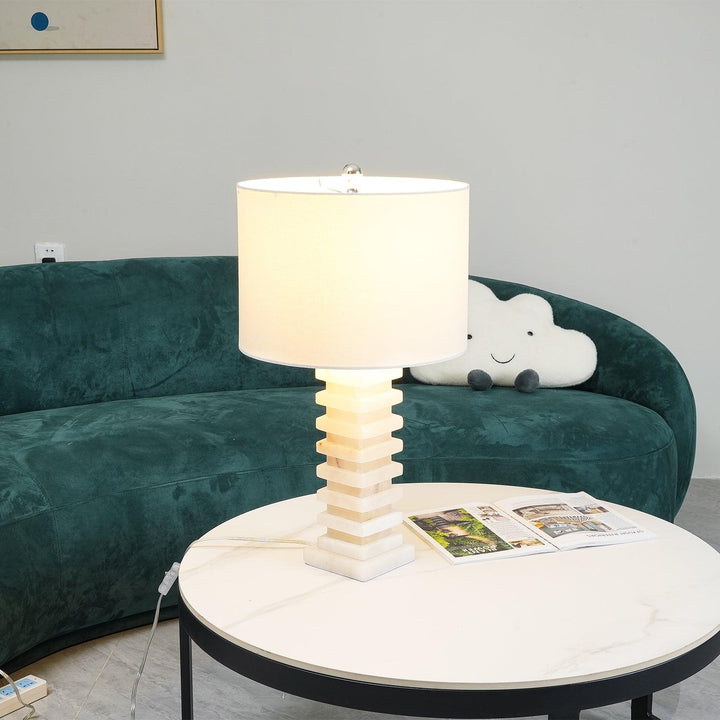 Stacked Alabaster Table Lamp - Vakkerlight