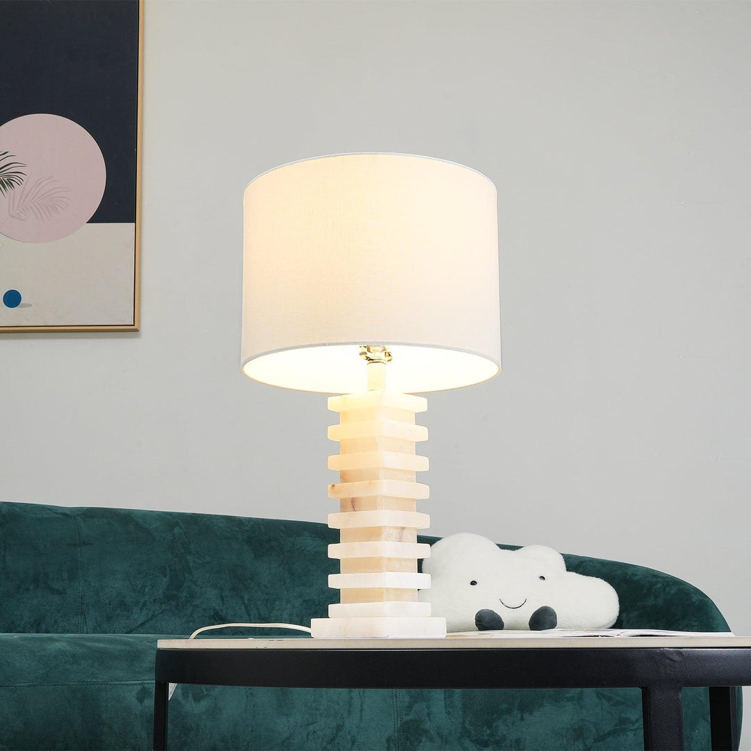 Stacked Alabaster Table Lamp - Vakkerlight