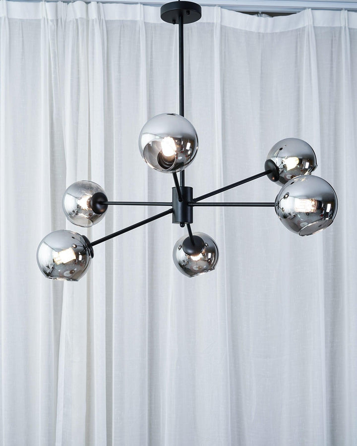 Staggered Glass 6 Light Chandelier - Vakkerlight