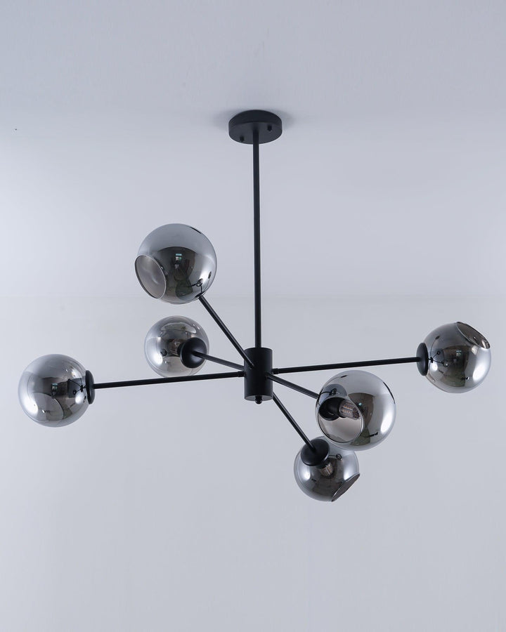 Staggered Glass 6 Light Chandelier - Vakkerlight