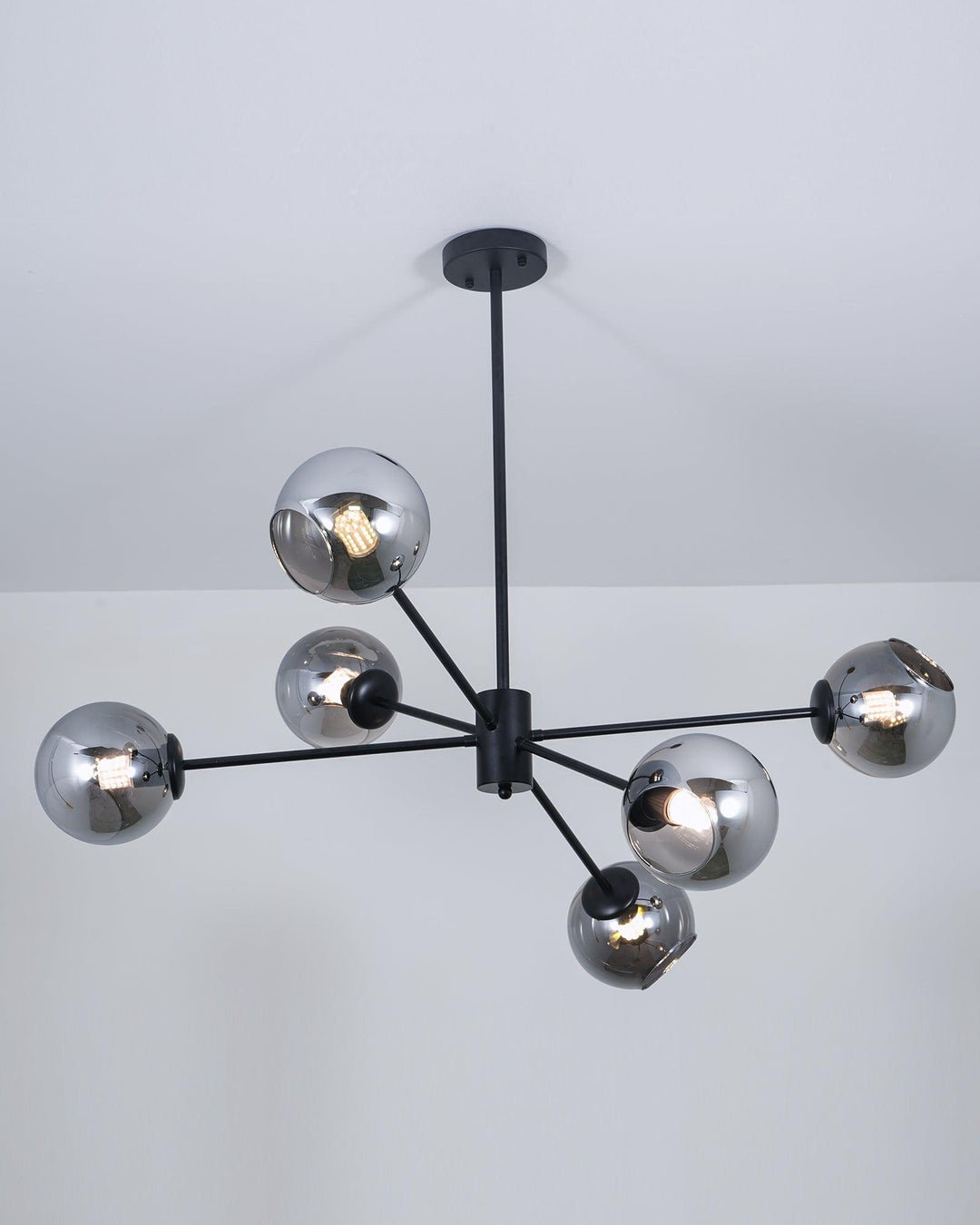 Staggered Glass 6 Light Chandelier - Vakkerlight