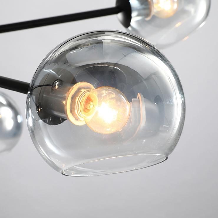 Staggered Glass 6 Light Chandelier - Vakkerlight