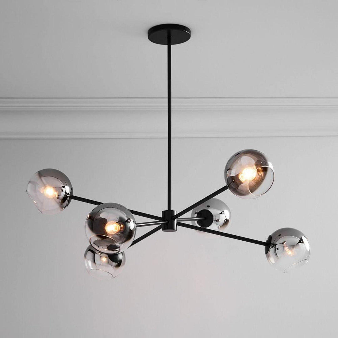 Staggered Glass 6 Light Chandelier - Vakkerlight