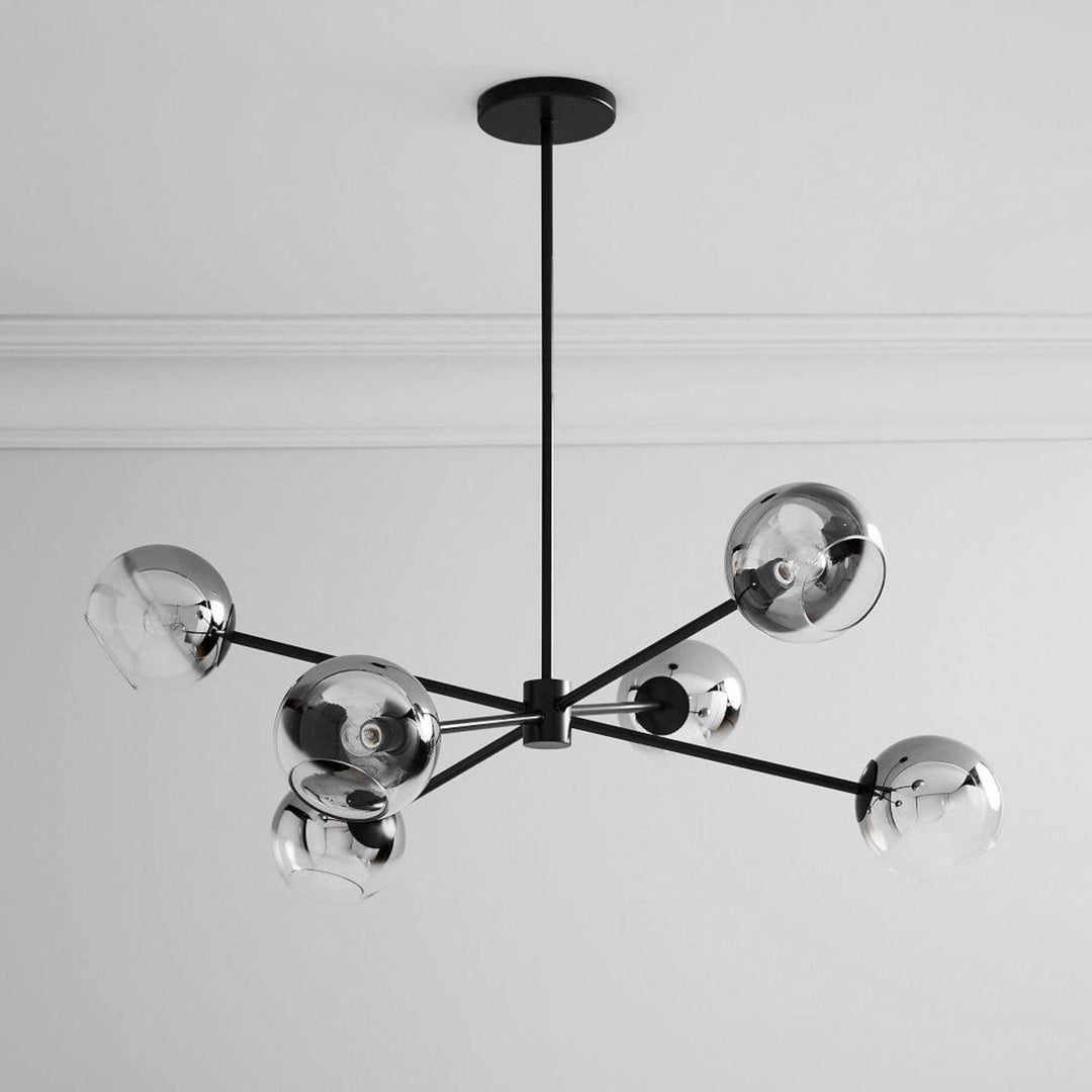 Staggered Glass 6 Light Chandelier - Vakkerlight