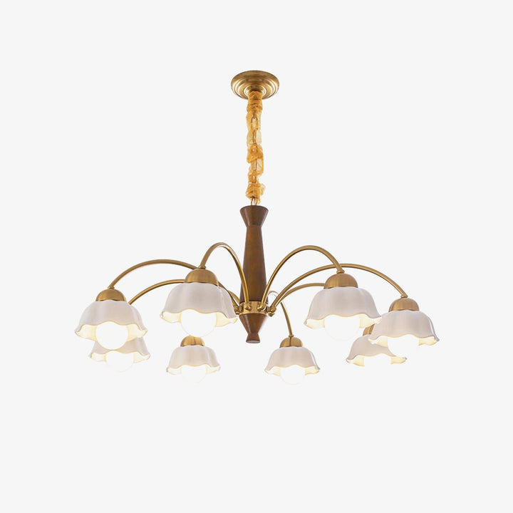 Swedish Modern Brass Chandelier - Vakkerlight