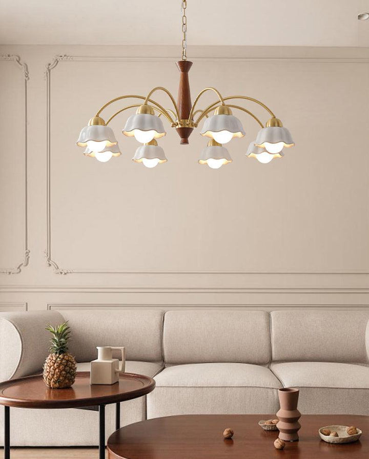 Swedish Modern Brass Chandelier - Vakkerlight