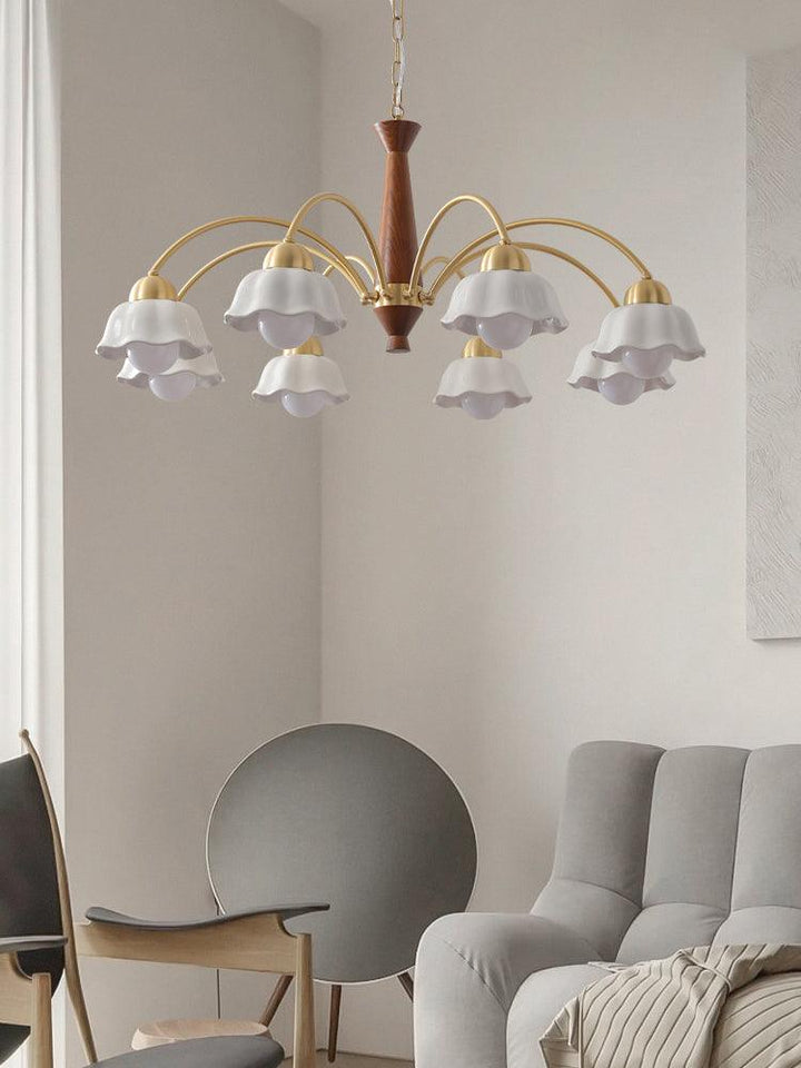 Swedish Modern Brass Chandelier - Vakkerlight