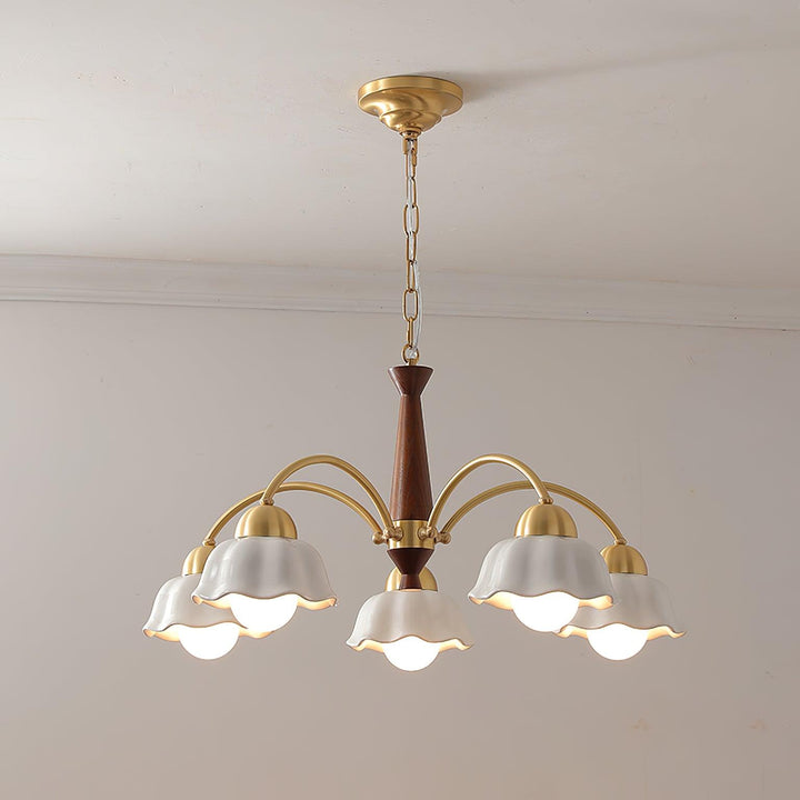 Swedish Modern Brass Chandelier - Vakkerlight