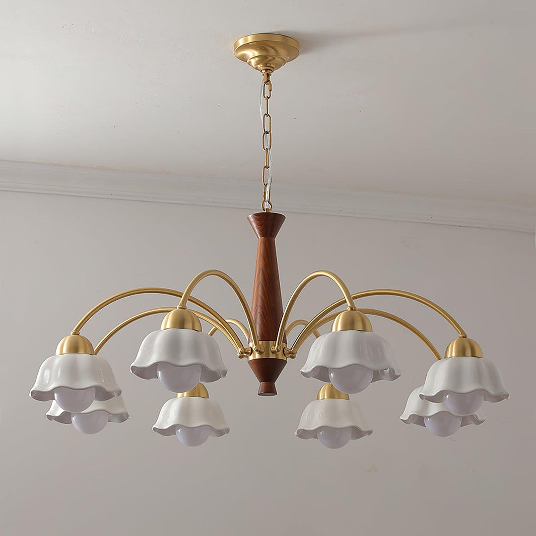 Swedish Modern Brass Chandelier - Vakkerlight