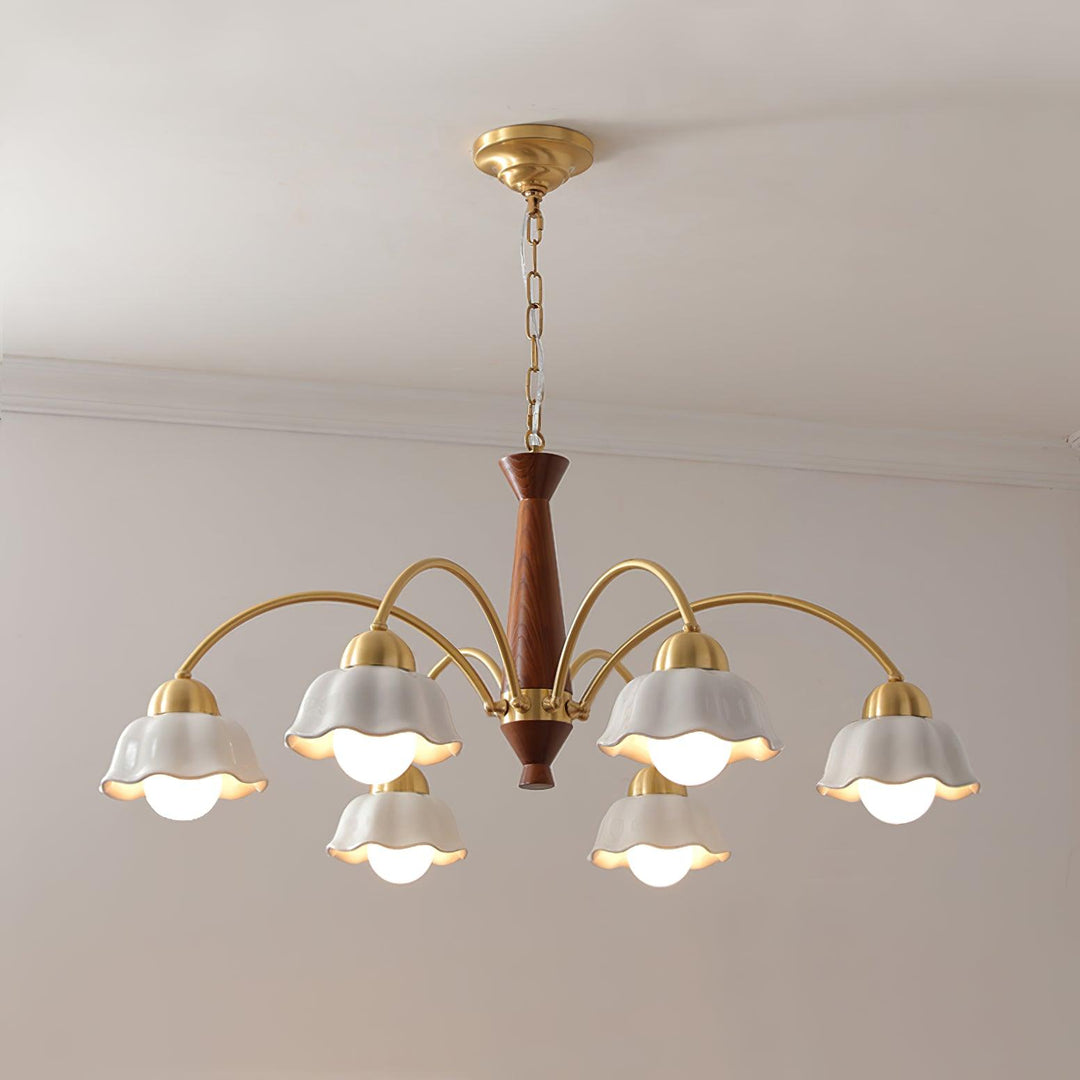 Swedish Modern Brass Chandelier - Vakkerlight