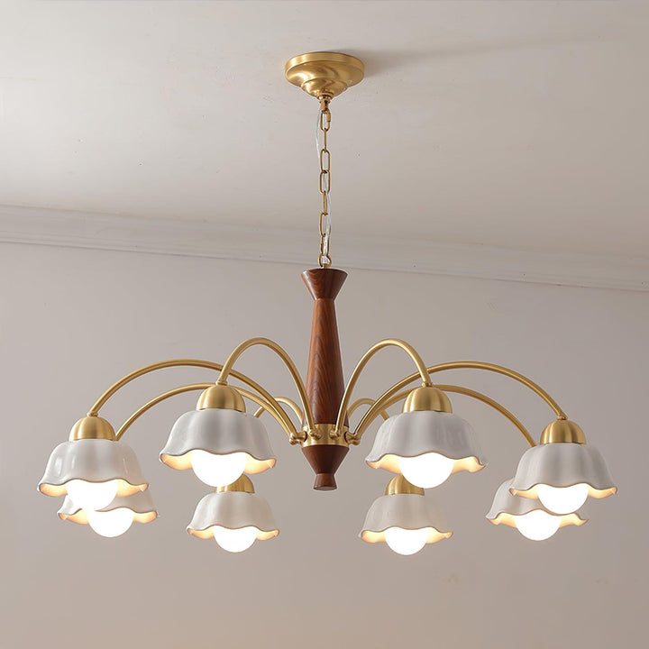 Swedish Modern Brass Chandelier - Vakkerlight