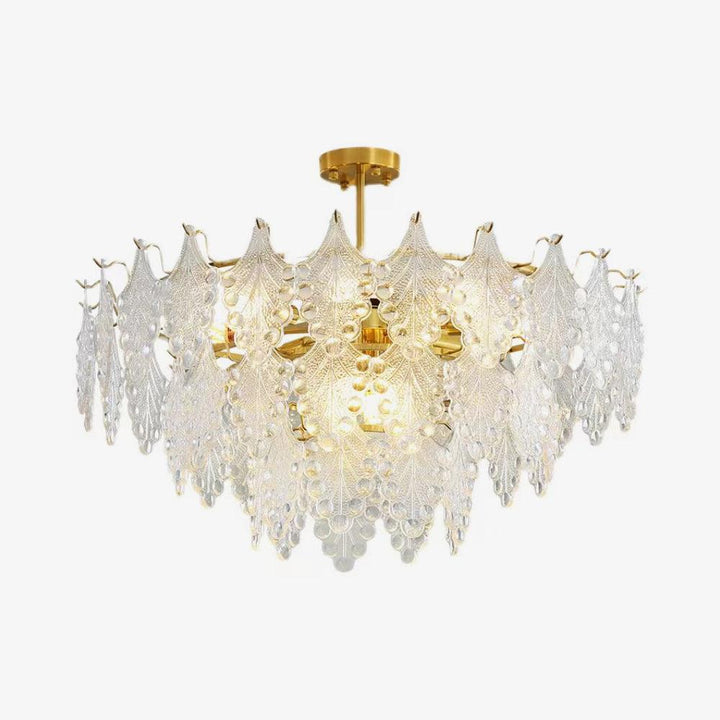 Tiered Carved Glass Chandelier - Vakkerlight