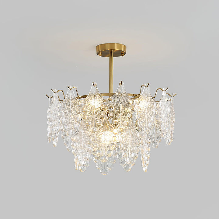 Tiered Carved Glass Chandelier - Vakkerlight