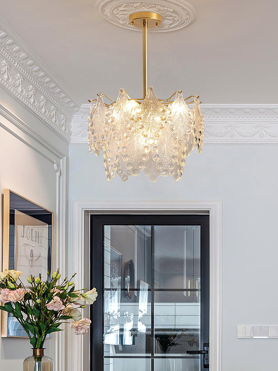 Tiered Carved Glass Chandelier - Vakkerlight